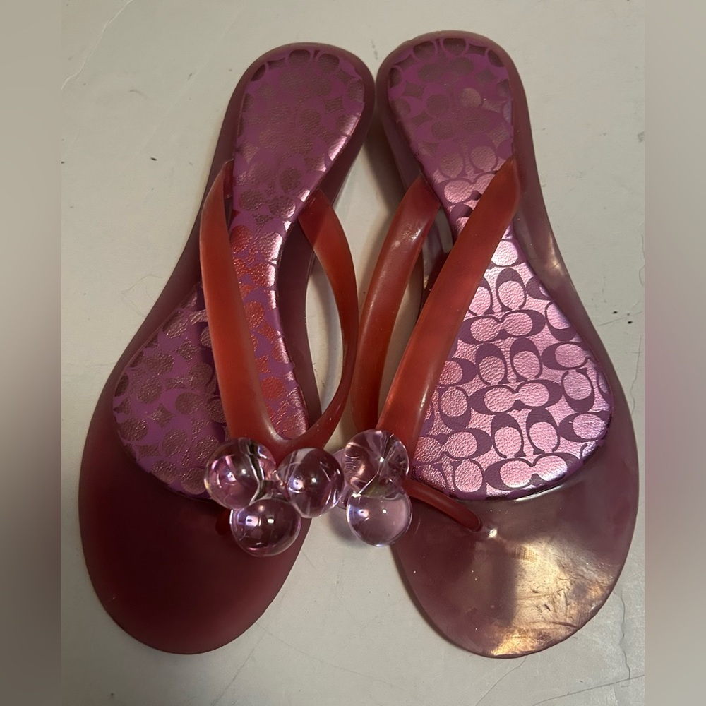 Coach Women's Natalee jelly pink shoes size 8.5